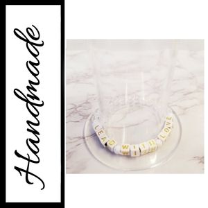 "Lead With Love" Luxury Beaded Word Bracelet